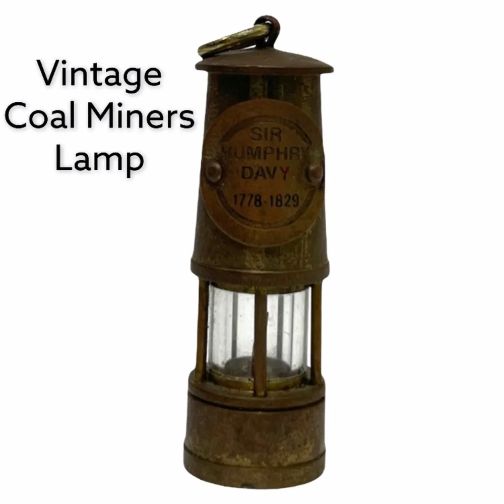 Vintage Rare Miniature Miners Safety Lamp England